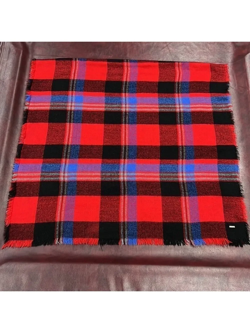 Roxy Juniors Heaven of Curiosity Woven Plaid Blanket Scarf